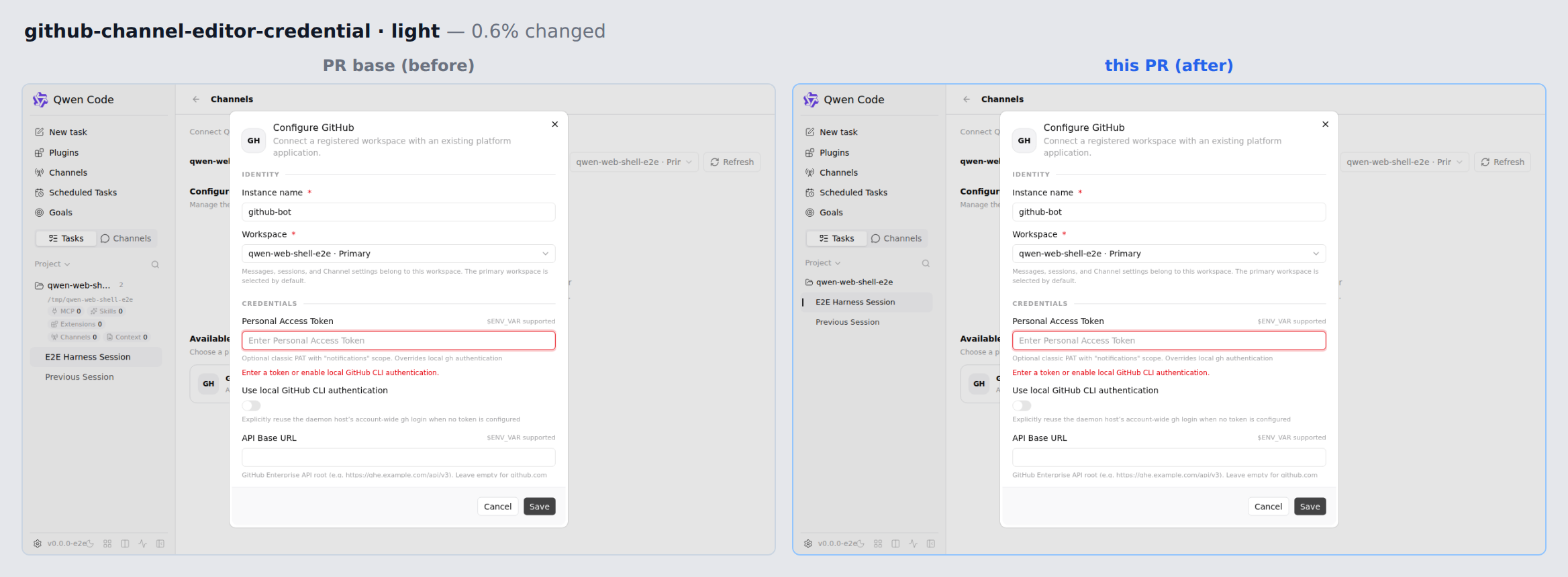 github-channel-editor-credential-light before/after